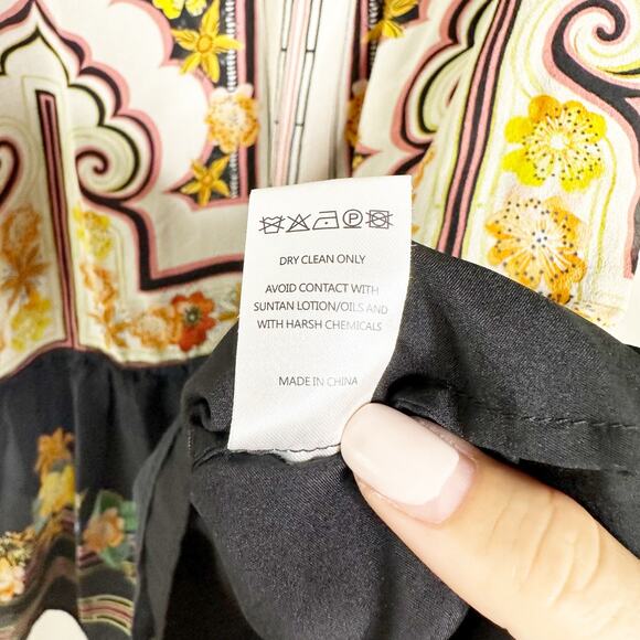 Saloni Womens Joy B Mini Dress Pavilion Garden Print High Neck Multicolor Size 2 - Picture 9 of 10